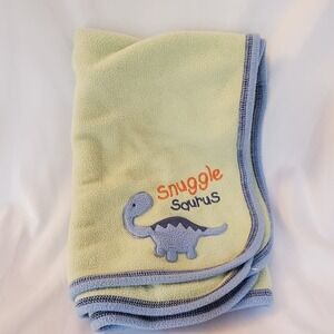 Just one Year Snugglesaurus Snuggle Saurus Green Blue Dinosaur Baby Boy Blanket